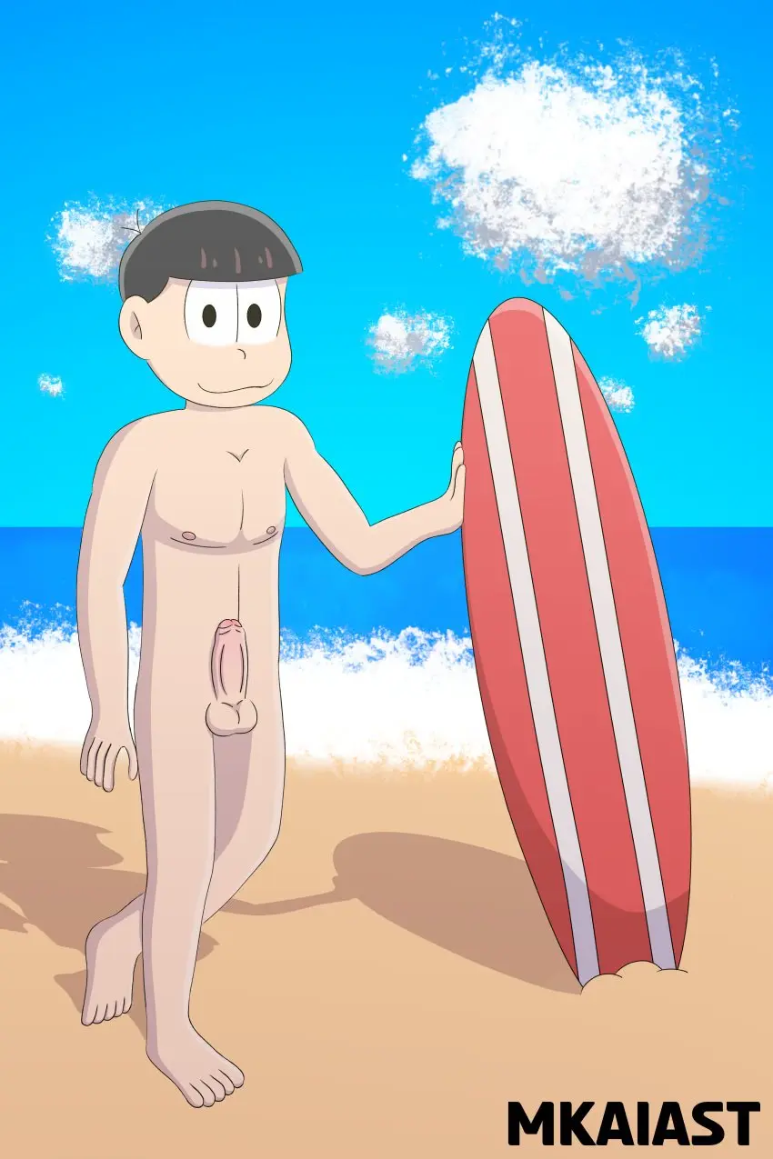 Image nipples,solo,standing,1boy,male,nude,penis,short_hair,background,beach,feet,male_only,balls,anthro,naked,outdoors,outside,naked_male,summer,leaning_on_object,shirtless,pantless,surfboard,matsuno_osomatsu,mkaiast,osomatsu-kun,osomatsu-san