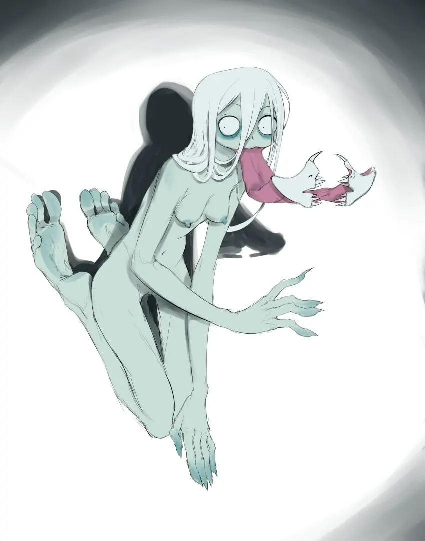 Image female,light_skin,long_hair,white_hair,nude,tongue_out,tongue,barefoot,feet,shadow,tagme,completely_nude,naked,pale-skinned_female,pale_skin,completely_nude_female,soles,blue_body,completely_naked,long_tongue,blue_skin,completely_naked_female,white,face_mask,tagme_(character),long_toes,light_blue_body,shadows,nightmare_waifu,staerk,light_blue_skin,long_feet
