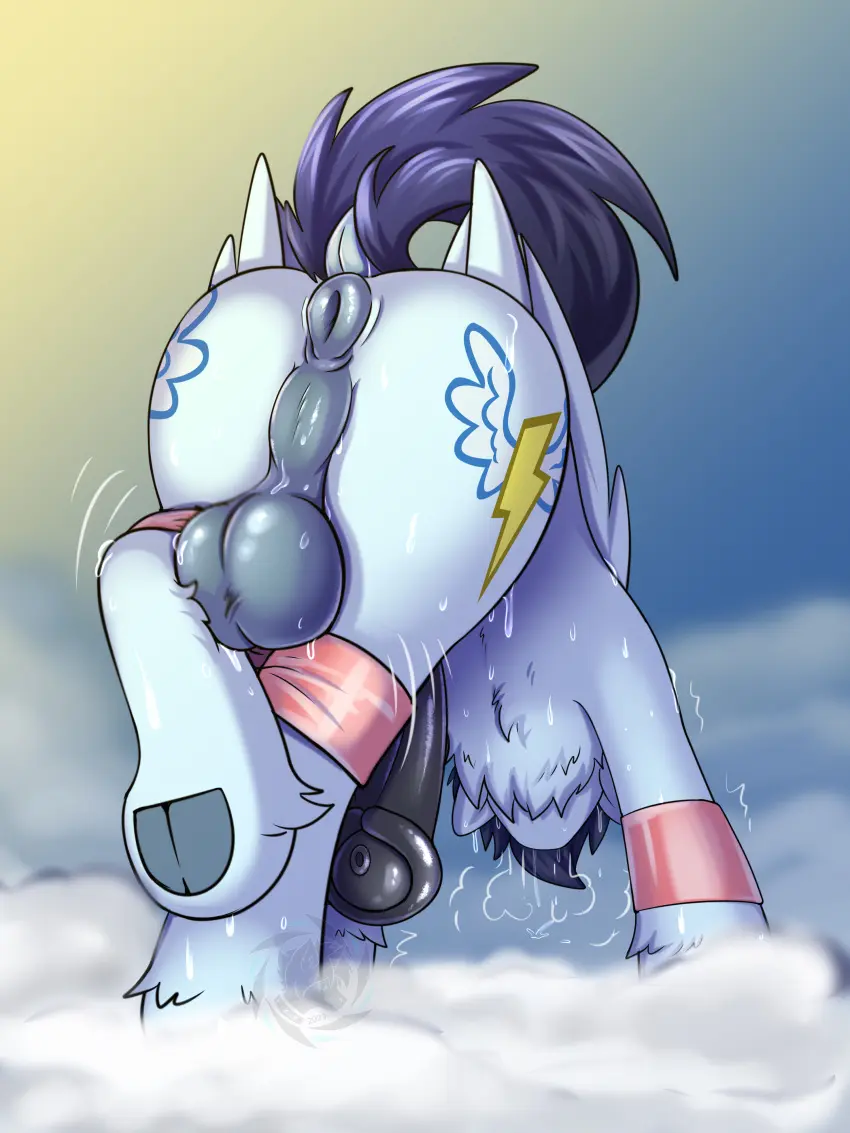 Image hi_res,solo,male,penis,digital_media_(artwork),balls,wings,anus,mythology,absurd_res,genitals,mammal,friendship_is_magic,hasbro,my_little_pony,mythological_creature,feral,cutie_mark,equid,equine,horse,pegasus,stretching,mythological_equine,soarin_(mlp),wonderbolts_(mlp),fkk