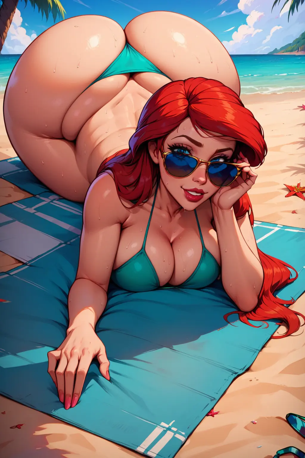 Image 1girls,big_breasts,breasts,female,female_only,long_hair,smile,blue_eyes,bikini,big_ass,big_butt,bottom_heavy,bubble_ass,bubble_butt,disney,huge_ass,huge_butt,red_head,seductive,seductive_look,seductive_smile,thick_thighs,voluptuous,wide_hips,beach,ai_generated,cleavage,solo_female,fat_ass,thick,thick_ass,voluptuous_female,wet,busty,curvy_female,curvy_figure,red_lipstick,big_eyes,bikini_top,disney_princess,wet_body,princess,large_ass,large_butt,bikini_bottom,sunglasses,looking_over_eyewear,looking_over_glasses,looking_over_sunglasses,tinted_eyewear,pawg,royalty,ass_bigger_than_head,blue-tinted_eyewear,redhead,beach_towel,ariel,ariel_(the_little_mermaid),the_little_mermaid,the_little_mermaid_(1989_film),scarebroart,adjusting_eyewear,adjusting_sunglasses,fat_ass_teen,zrhap