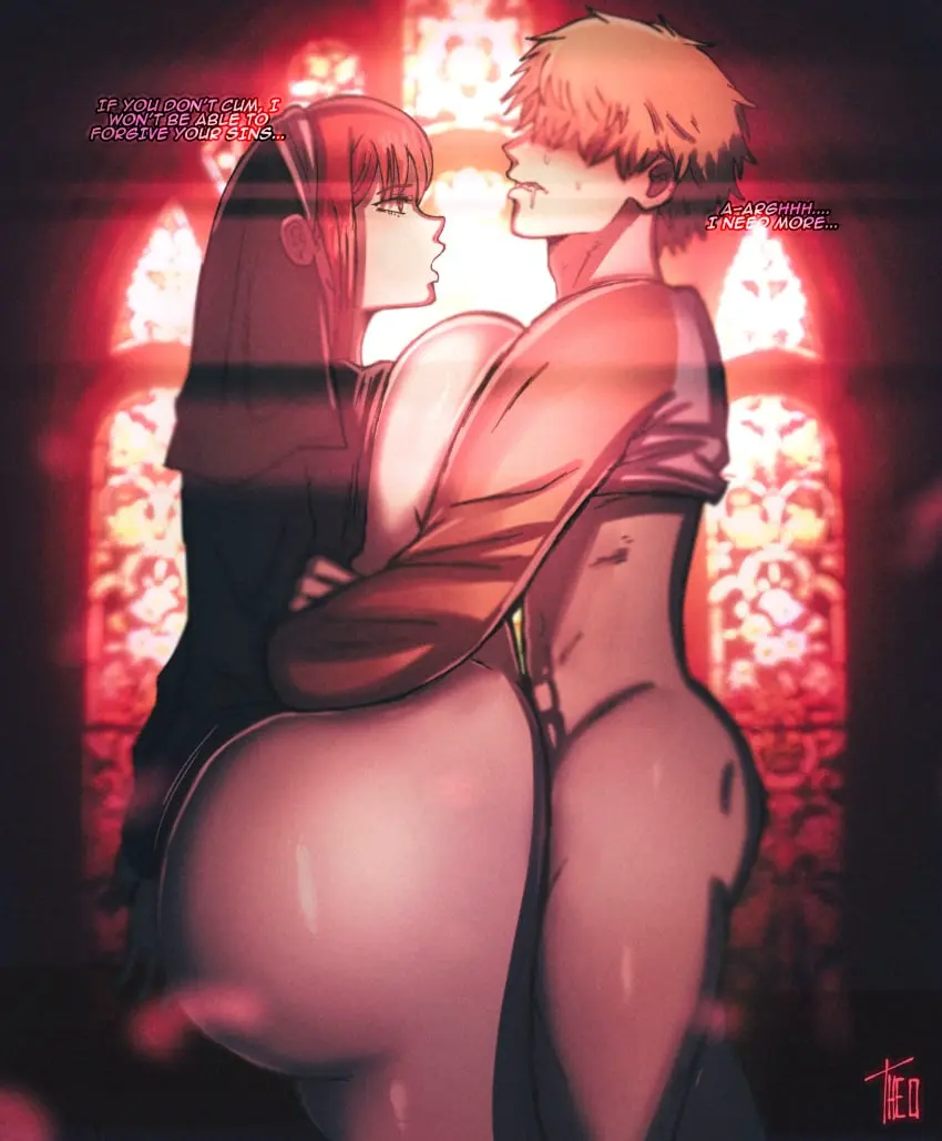 Image 1girls,clothed,clothing,female,light-skinned_female,light_skin,standing,1boy,male,straight,red_hair,bottom_heavy,huge_ass,sex,thick_thighs,fat_ass,light-skinned_male,blonde_hair,missionary_position,dialogue,bottomless,english_text,standing_sex,implied_sex,chainsaw_man,mostly_nude,denji_(chainsaw_man),makima_(chainsaw_man),nun,nun_outfit,nun's_habit,standing_missionary,face_to_face,theodyss