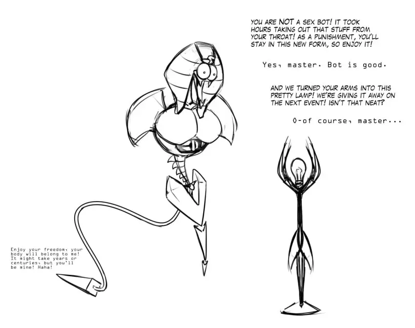 Image clothing,human,male,tail,male_only,mammal,sex_toy,egyptian,transformation,bone,skeleton,machine,robot,buttplug,plug_(sex_toy),suit,chastity_(disambiguation),dragmon