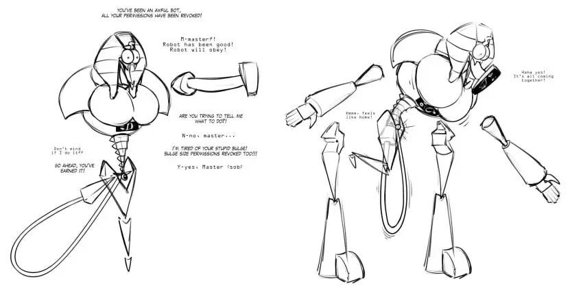 Image clothing,hi_res,human,male,tail,male_only,mammal,sex_toy,egyptian,transformation,bone,skeleton,machine,robot,buttplug,plug_(sex_toy),suit,chastity_(disambiguation),dragmon