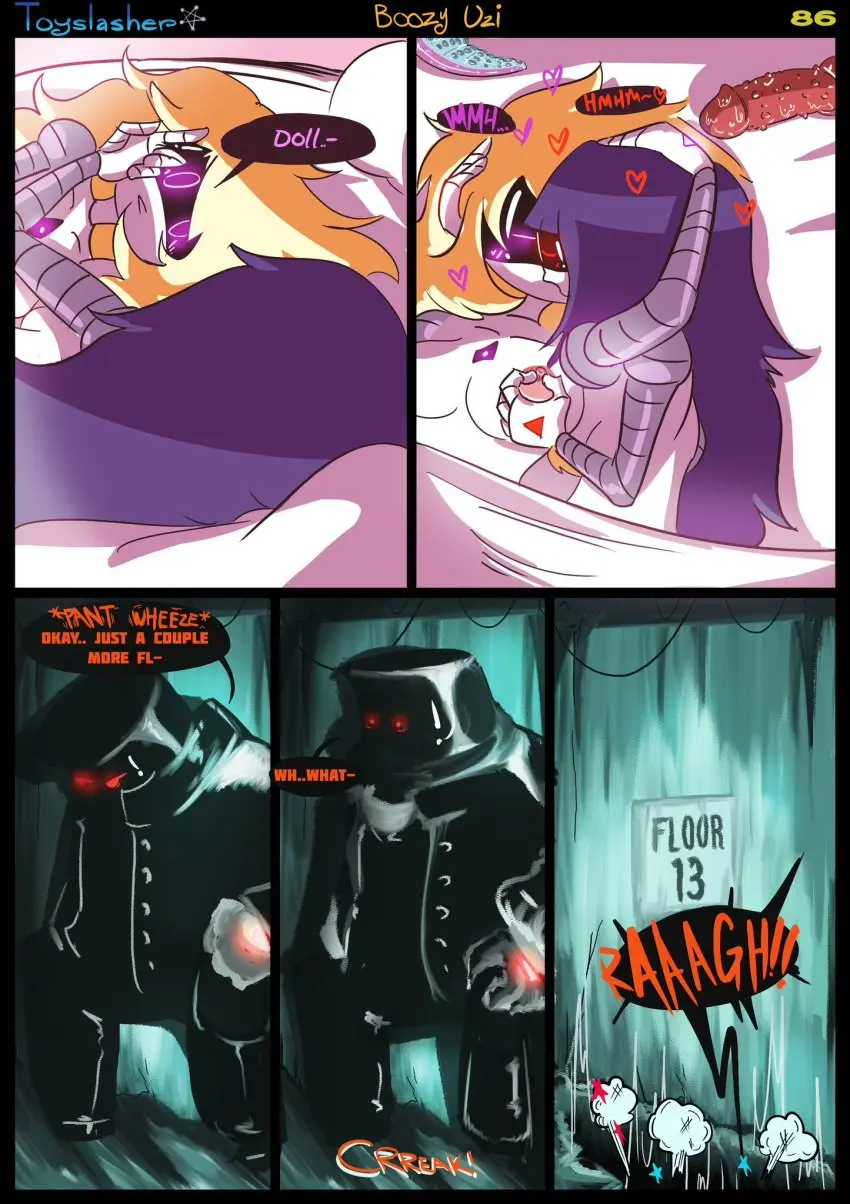 Image breasts,female,nipples,2girls,male,multiple_girls,humanoid,2d,text,blonde_hair,original_character,purple_hair,comic,dialogue,yuri,heart,nipple_tweak,english_text,2024,kissing,lesbian_sex,speech_bubble,lesbian,english,robot,robot_girl,robot_humanoid,robot_boy,murder_drones,screen_face,boozy_uzi,toyslasher,doll_(murder_drones),lizzy_(murder_drones),nikolay_(toyslasher),page_86