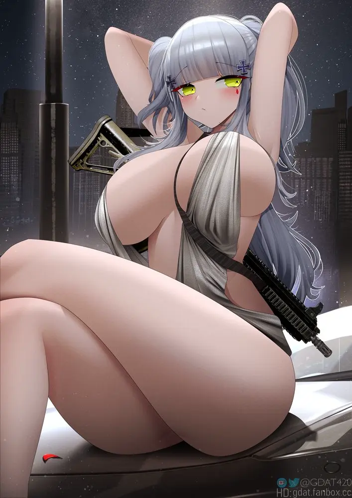 Image blush,breasts,female,grey_hair,hair_ornament,large_breasts,long_hair,looking_at_viewer,solo,very_long_hair,sidelocks,earrings,huge_ass,thick_thighs,thighs,wide_hips,armpits,arms_behind_head,arms_up,bare_shoulders,cleavage,jewelry,huge_breasts,dress,necklace,skirt,closed_mouth,revealing_clothes,official_alternate_costume,feet_out_of_frame,side_ponytail,girls'_frontline,weapon,azur_lane,huge_thighs,halterneck,cosplay,car,crossed_legs,gun,twitter_logo,:/,backless_outfit,backless_dress,hk416_(girls'_frontline),evening_gown,motor_vehicle,plunging_neckline,sitting_on_car,silver_dress,st._louis_(azur_lane),st._louis_(luxurious_wheels)_(azur_lane),st._louis_(azur_lane)_(cosplay),halter_dress,gdat,ko-fi_username,mclaren,mclaren_p1,sports_car