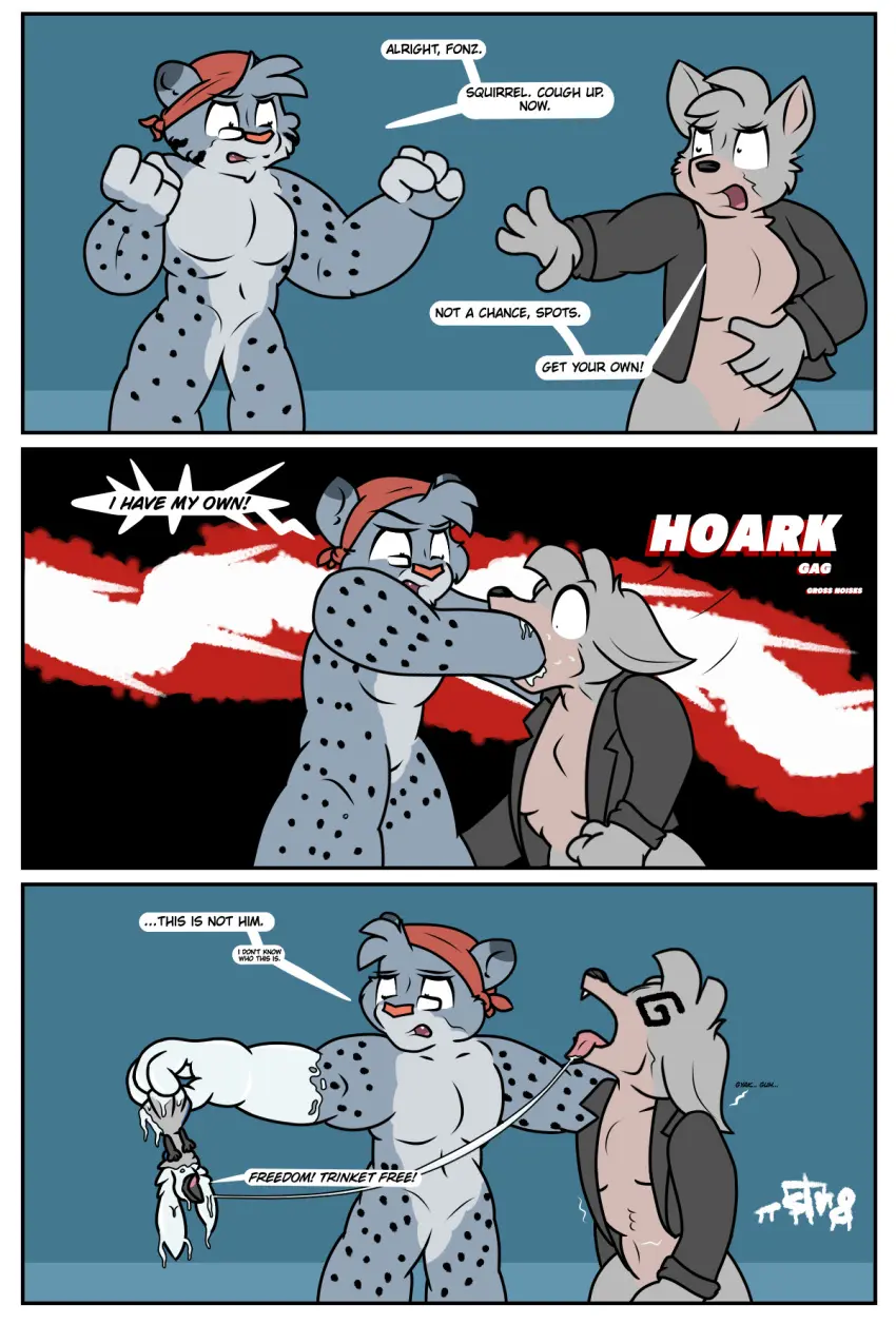 Image clothing,female,hi_res,duo,muscular,drooling,eyewear,glasses,anthro,text,wet,finger_in_mouth,saliva,bodily_fluids,canid,canine,canis,mammal,wolf,dialogue,jacket,sound_effects,feline,avian,bird,topwear,corvid,oscine,passerine,group,trio,felid,fist,vore,no_visible_genitalia,electricity,lynx,upside-down,kerchief,fisting,bandana,stunned,bobcat,lightning,magpie_(corvid),oral_fisting,str8aura-no-not-that-one,hanging_upside_down,lois_(housepets!),natalie_(housepets!),reaching_into_mouth,trinket_(housepets!)