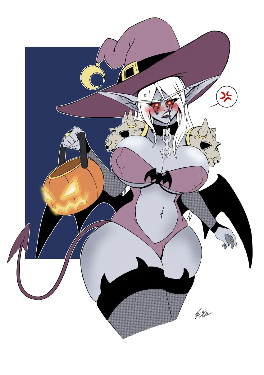 Image big_breasts,breasts,female,elf,warcraft,world_of_warcraft,halloween,undead,forsaken,sylvanas_windrunner,undead_(warcraft),halloween_costume,undead_female,nonude,banshee_(warcraft),dark_ranger,agitowolf_(artist)