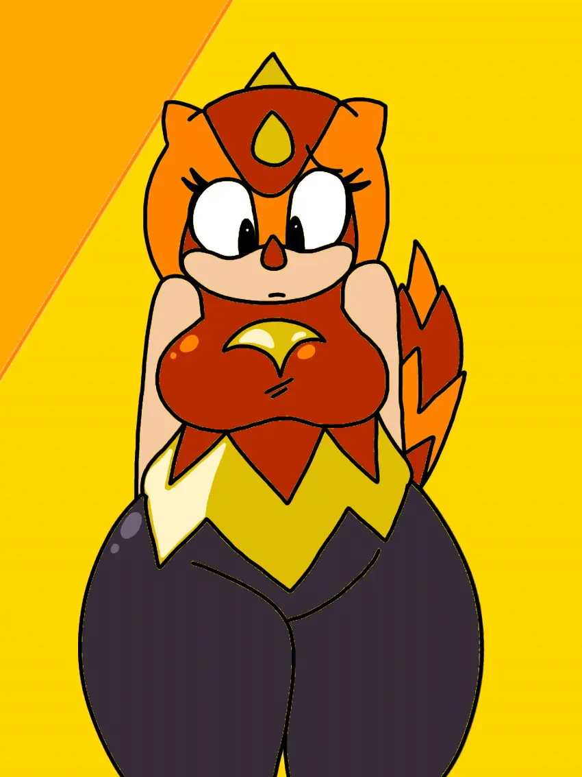 Image big_breasts,breasts,female,thick_thighs,sonic_(series),pudgy_belly,sonic_superstars,trip_the_sungazer