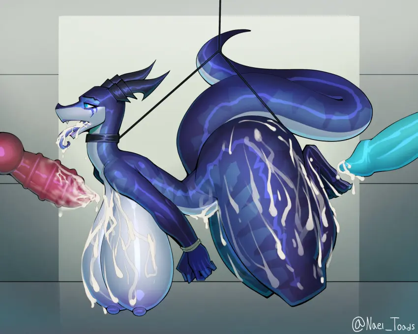 Image big_breasts,breasts,female,hi_res,nipples,solo,cum,male,nude,penis,tail,ass,big_butt,thick_thighs,anthro,mythology,bukkake,after_sex,genital_fluids,bodily_fluids,genitals,horn,makeup,lipstick,long_neck,scalie,disembodied_penis,mythological_creature,dragon,mythological_scalie,bound,wingless_dragon,arms_tied,legs_tied,dziero,zarida_(quetzaly)