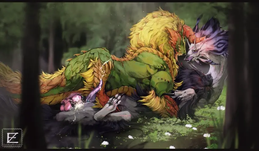 Image hi_res,cum,male,penis,duo,erection,anal,anal_sex,male/male,mythology,cum_while_penetrated,penetration,genital_fluids,bodily_fluids,fur,genitals,scalie,anal_orgasm,knot,mythological_creature,dragon,mythological_scalie,feral,furred_dragon,furred_scalie,capcom,pink_penis,monster_hunter,pink_knot,leviathan_(mh),fanged_wyvern,mizutsune,zinogre,zweikopfeinhorn