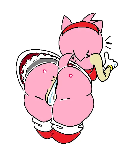 Image 1girls,female,pussy,furry,panties,anus,amy_rose,sega,sonic_(series),sonic_the_hedgehog_(series),large_ass,facing_away,thehoraco