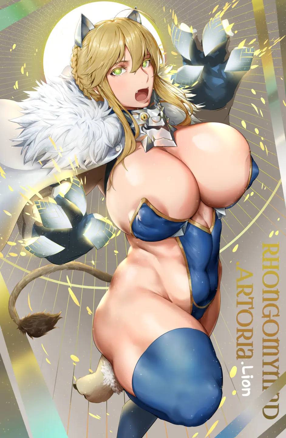 Image breasts,female,female_only,solo,solo_female,solo_focus,huge_breasts,blonde_hair,fate_(series),nipple_slip,venus_body,fate/grand_order,artoria_pendragon,artoria_pendragon_(lancer),kunaboto