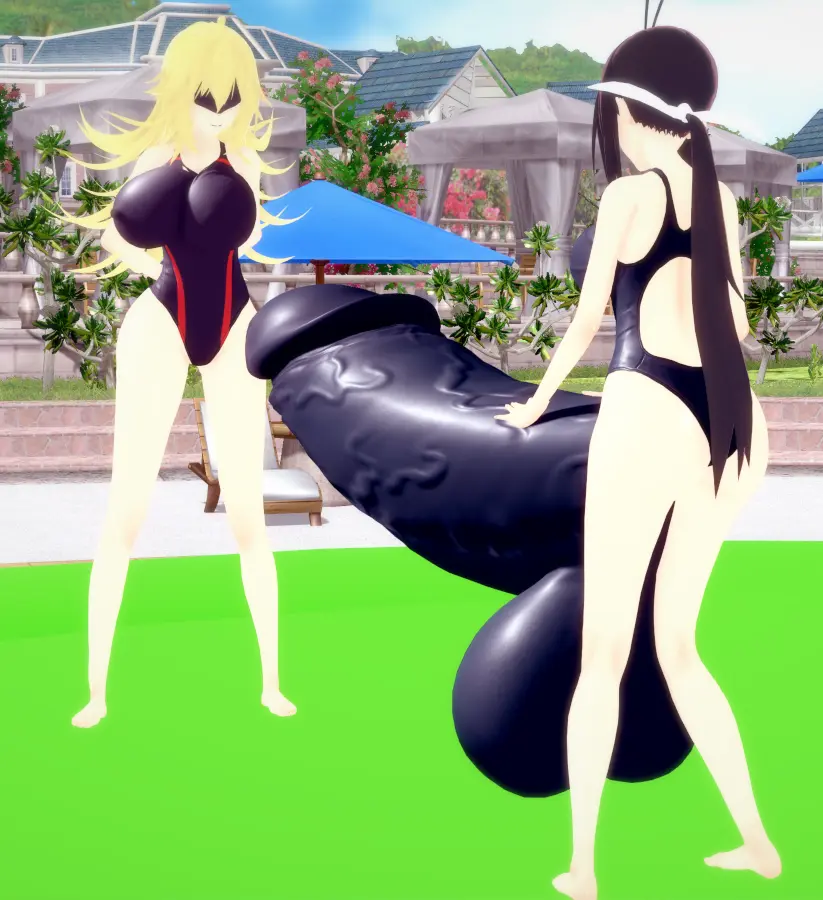 Image 1girls,female,black_hair,penis,1futa,futanari,intersex,huge_cock,blonde_hair,swimsuit,aroused,3d,koikatsu,pool,hypnosis,hyper,huge_boobs,condom_suit,crybabyfuta,kaminashi_nozomi,keijo!!!!!!!!,mio_kusakai