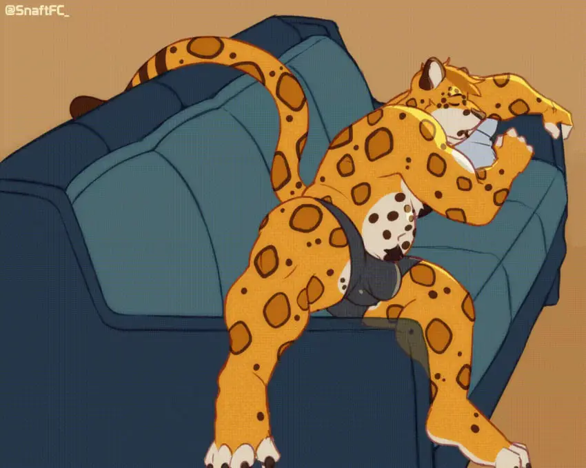Image nipples,open_mouth,simple_background,solo,male,penis,tail,lying,on_back,erection,muscular,muscular_male,feet,male_only,belly,balls,anthro,gay,bulge,animated,fur,genitals,mammal,claws,muscular_anthro,paws,pecs,yellow_body,yellow_fur,5_fingers,feline,bear,fingers,toes,furniture,sofa,markings,felid,sleeping,mostly_nude,pantherine,barely_visible_genitalia,big_pecs,4_toes,overweight_male,barely_visible_penis,big_tail,breathing,jaguar,yawn,snaftfc