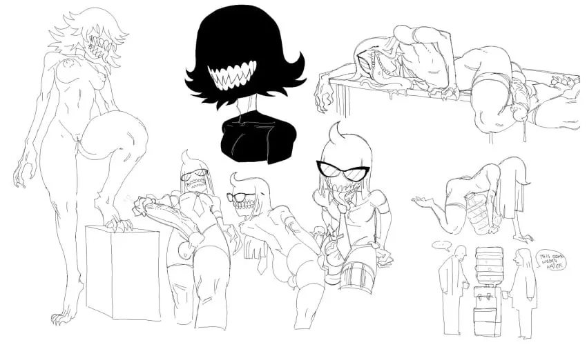 Image breasts,female,2girls,elbow_gloves,male,penis,pussy,thighhighs,2boys,femboy,balls,glasses,huge_cock,monster,monster_girl,original_character,sharp_teeth,big_balls,masturbation,male_focus,long_tongue,rule_63,bowtie,genderswap_(mtf),genderswap,hung_trap,water_cooler,censor_(danoosecallin),danoosecallin,white_out_(danoosecallin)
