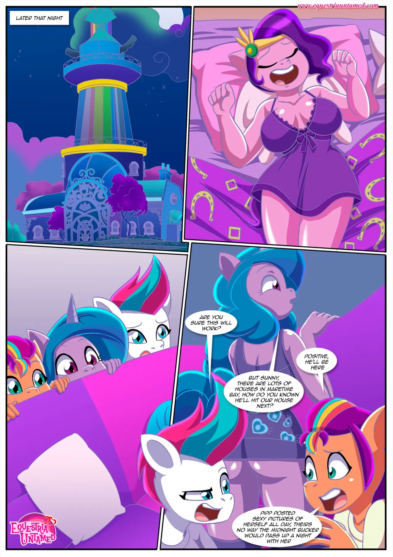 Image female,female_only,anthro,tagme,comic,my_little_pony,bbmbbf,palcomix,page_6,mlp_g5,zipp_storm_(mlp),pipp_petals_(mlp),equestria_untamed,sunny_starscout_(mlp),izzy_moonbow_(mlp),the_midnight_bucker,the_midnight_bucker_(comic)