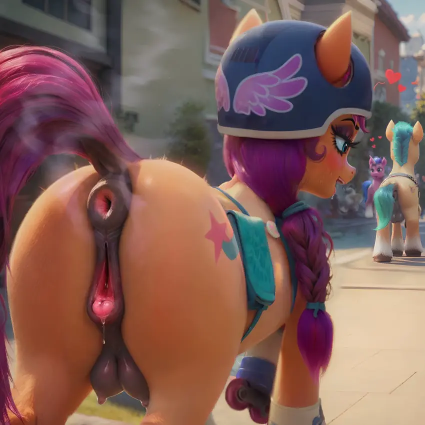 Image 1girls,female,solo,pussy,furry,ai_generated,anus,mammal,furry_only,hasbro,my_little_pony,animal_genitalia,animal_pussy,equine_genitalia,equine_pussy,equid,equine,horse,pony,quadruped,ponut,earth_pony,hitch_trailblazer_(mlp),mlp_g5,sunny_starscout_(mlp)