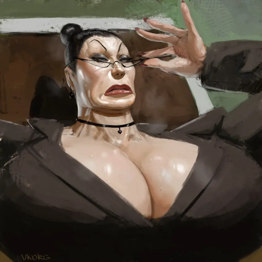 Image breasts,female,female_focus,milf,huge_breasts,disgusted_expression,older_female,teacher,gilf,vkorg,maria_(vkorg)