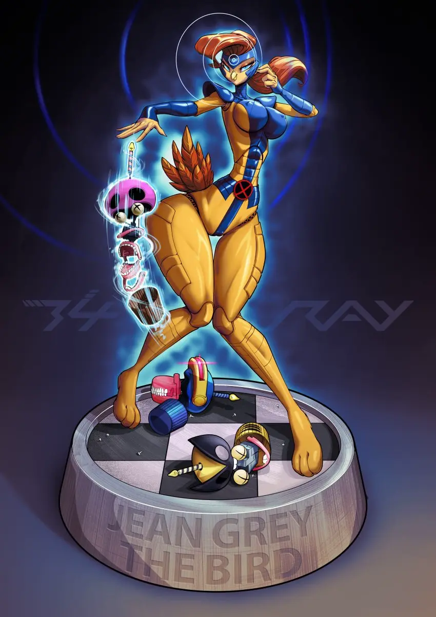 Image female,furry,feathers,bird,cosplay,crossover,marvel,marvel_comics,x-men,five_nights_at_freddy's,fnaf,cake,jean_grey,cupcake,wolverine_(x-men),cyclops_(x-men),crossover_cosplay,34ray,34rayart,endo,endoskeleton,jean_grey_(cosplay)