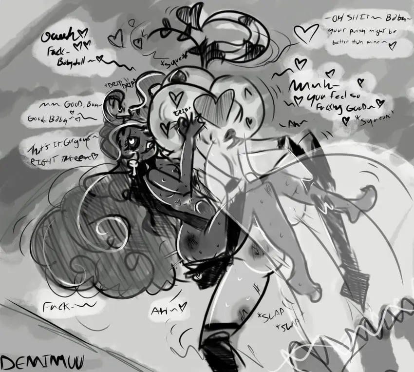 Image female,earrings,sex,tagme,demon_girl,sketch,hazbin_hotel,valentino_(hazbin_hotel),velvette