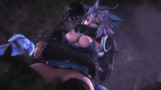 Image 1girls,breasts,female,1boy,male,kemonomimi,medium_breasts,monster,interspecies,rape,paladins,kemono,monster_rape,pleasure_rape,io_(paladins),ambrosine92