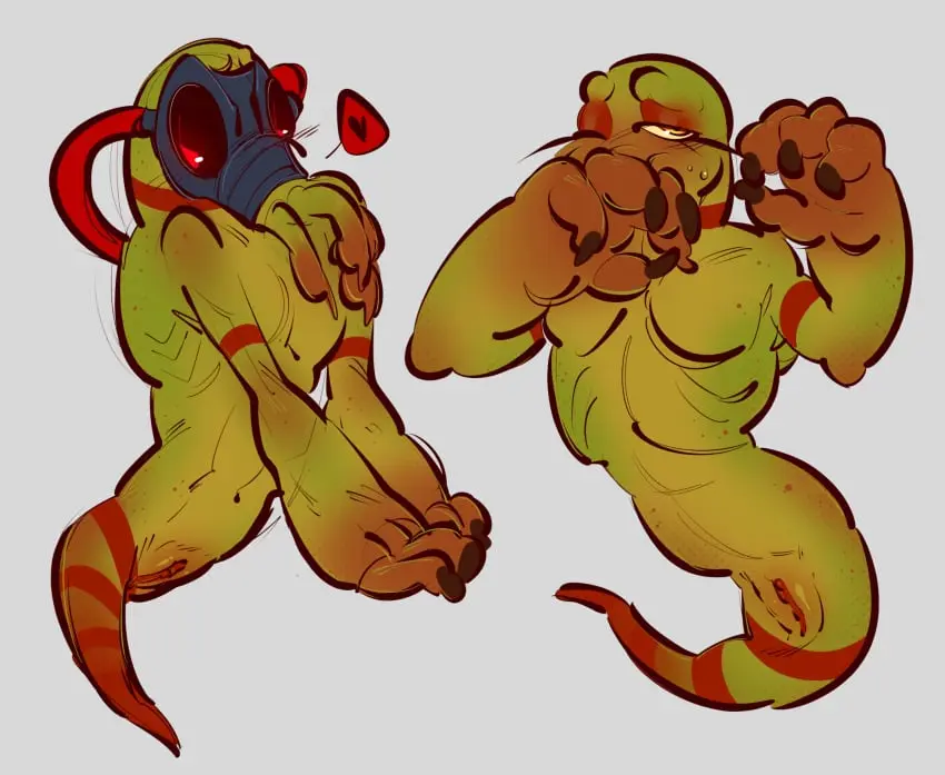 Image solo,intersex,clitoris,sketch_page,cuntboy,fanart,alien,1cuntboy,gas_mask,cuntboy_only,alien_humanoid,pussy_out,alien_only,bileshroom,oddworld,slig_(species),titi_(masochistfox)