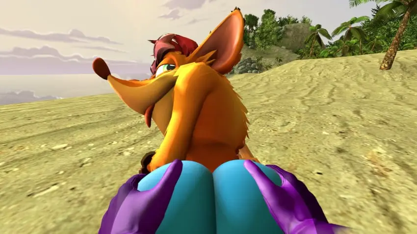 Image looking_at_viewer,male,tongue_out,furry,big_ass,thick_thighs,wide_hips,male_only,anthro,thick_ass,gay,3d,rear_view,grabbing_from_behind,ass_focus,ass_grab,first_person_view,grabbing_ass,furry_male,hand_on_butt,butt_grab,naughty_dog,crash_(series),crash_bandicoot,joemike