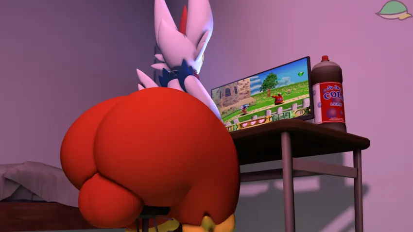 Image 2023,hi_res,solo,male,pokemon,pokemon_(species),tail,ass,big_butt,colored,huge_butt,thick_thighs,headphones,headgear,shaded,balls,anthro,sitting,gaming,bed,nintendo,3d,big_balls,bedroom,genitals,mammal,rear_view,huge_balls,hyper_balls,hyper_butt,white_body,2020s,artist_logo,logo,long_ears,electronics,furniture,bandai_namco,table,lagomorph,leporid,rabbit,short_tail,white_ears,hyper,hyper_genitalia,cinderace,klonoa_(series),headset,scut_tail,television,red_balls,red_butt,kirby_(series),soda_bottle,source_filmmaker_(artwork),kirby_64:_the_crystal_shards,cindablimp,gaming_headset,whitetail