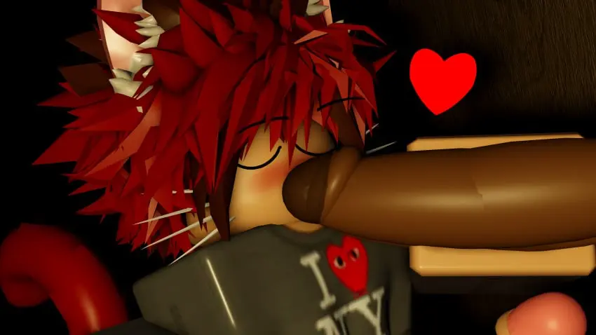 Image blush,clothed,male,penis,big_penis,multicolored_hair,dark-skinned_male,cat_ears,2boys,femboy,tagme,gay,cat_tail,3d,self_upload,heart,kissing,dark_background,roblox,robloxian,whiskers,hand_on_penis,kissing_penis,catboy,spiky_hair,grey_sweater,neko-jan,red_brown_hair,sillynekojancat