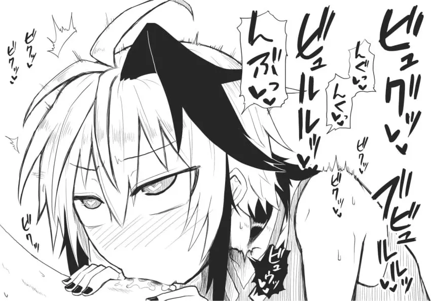 Image 1girls,female,1boy,male,oral,penis,short_hair,choker,fellatio,veiny_penis,dress,pov,deepthroat,monochrome,oral_sex,looking_at_penis,heart,translation_request,vocaloid,speech_bubble,tomboy,greyscale,no_color,cross-laced_clothes,v_flower,cross-laced_dress,kurakumo_nue