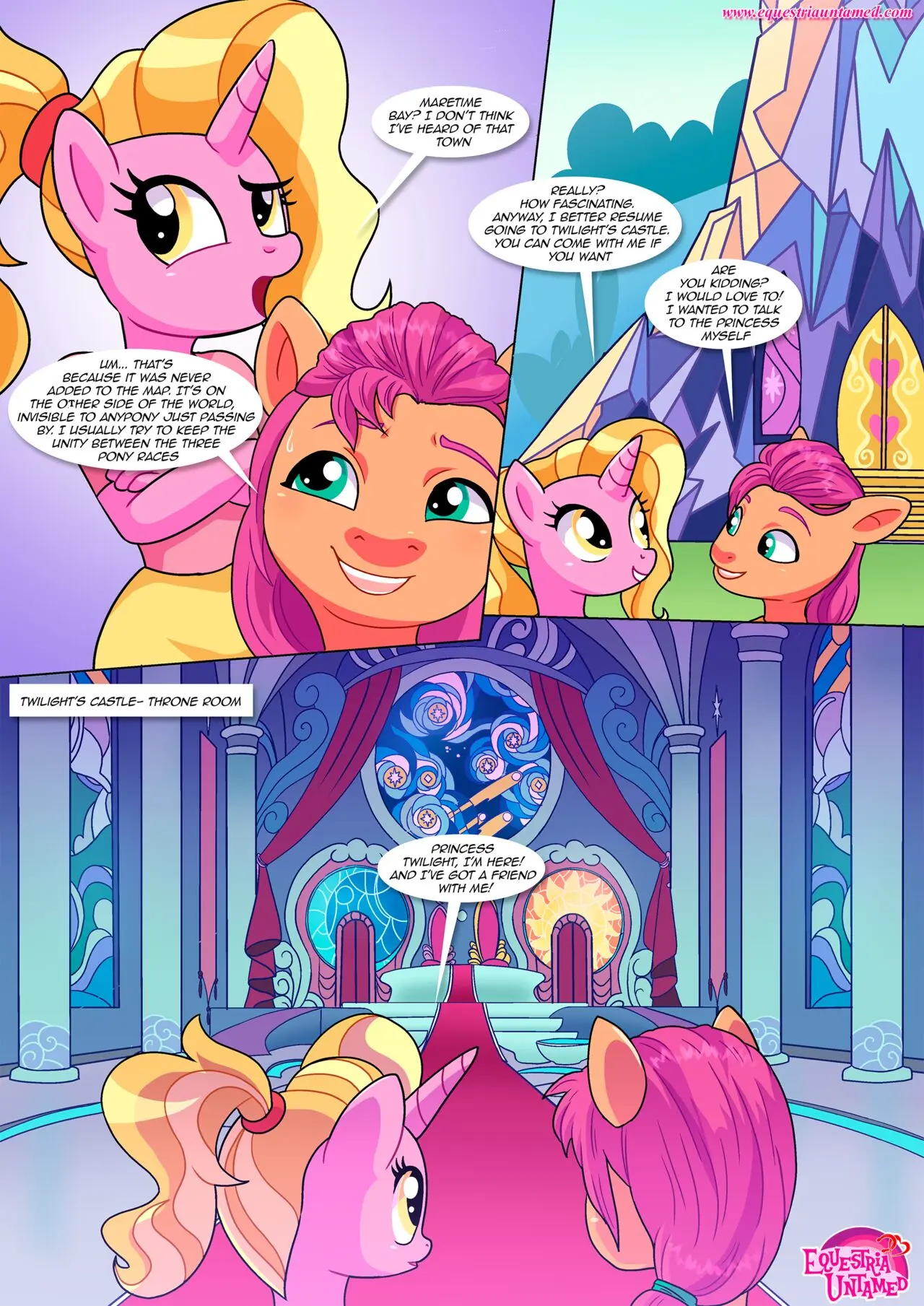 Image female,text,tagme,comic,english_text,friendship_is_magic,hasbro,my_little_pony,page_7,bbmbbf,palcomix,mlp_g5,equestria_untamed,sunny_starscout_(mlp),lesson_for_the_generations,luster_dawn_(mlp)