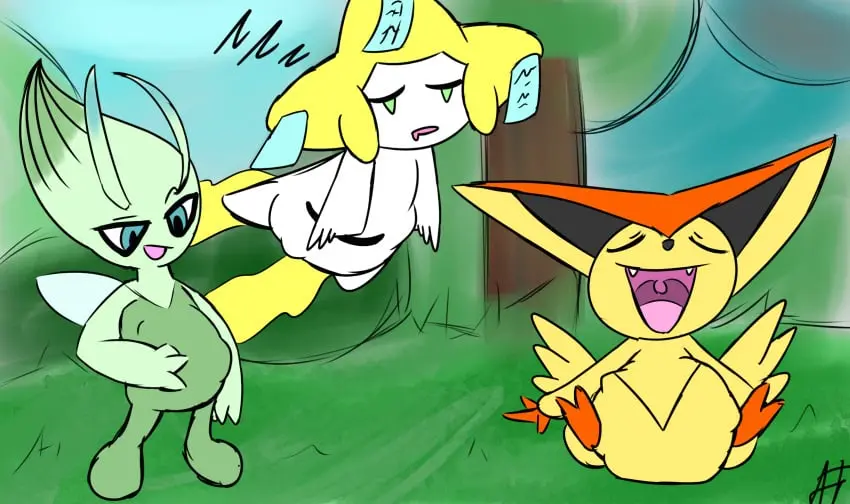 Image hi_res,pokemon,pokemon_(species),nintendo,stomach_bulge,generation_5_pokemon,group,vore,generation_3_pokemon,generation_2_pokemon,pokephilia,legendary_pokemon,jirachi,victini,celebi,afraidpichu