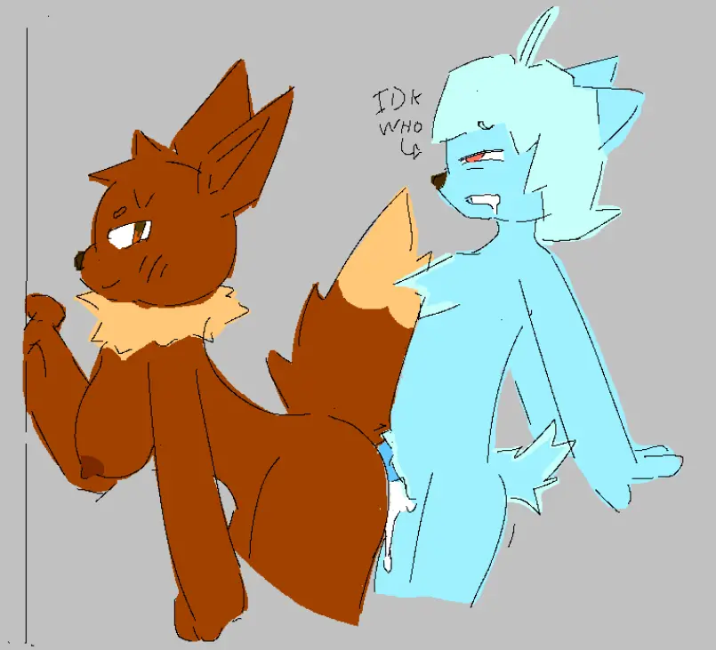 Image blush,breasts,female,nipples,red_eyes,simple_background,cum,male,nude,pokemon,pokemon_(species),tail,sex,duo,side_view,ambiguous_penetration,drooling,from_behind_position,hair,male/female,anthro,cum_inside,text,ejaculation,saliva,nintendo,penetration,genital_fluids,bodily_fluids,canid,fur,mammal,female_penetrated,male_penetrating,male_penetrating_female,eevee,blue_blur,magyma