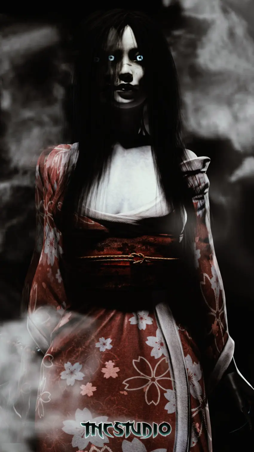 Image female,3d,portrait,tncstudio,killer_instinct,onryo,hisako_(killer_instinct)