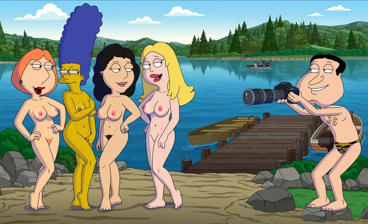 Image female,1boy,male,multiple_girls,nude,pussy,nude_female,accurate_art_style,yellow_body,crossover,marge_simpson,the_simpsons,4girls,camera,family_guy,lois_griffin,american_dad,francine_smith,blackzacek,glenn_quagmire,bonnie_swanson