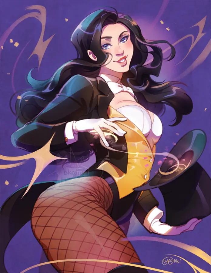 Image 1girls,bow,female,female_only,light-skinned_female,light_skin,long_hair,solo,black_hair,blue_eyes,ass,hat,voluptuous,cleavage,solo_female,wavy_hair,voluptuous_female,stockings,curvy,curvy_body,curvy_female,curvy_figure,hourglass_figure,ass_focus,batman_(series),dc,dc_comics,curvaceous,curves,fishnets,top_hat,bowtie,superheroine,fishnet_legwear,curvaceous_body,heroine,fishnet_stockings,superhero,zatanna,zatanna_zatara