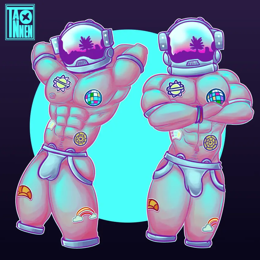 Image male,muscular,muscular_male,yaoi,fortnite,gay,alternate_version_available,bara,bulge,fortnite:_battle_royale,muscles,helmet,jockstrap,stickers,astronaut,astronauts,horizon_fortnite