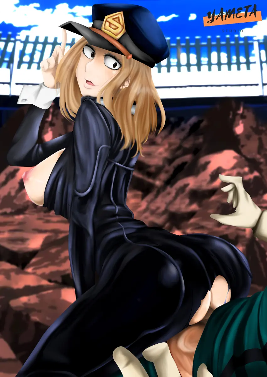 Image 1girls,breasts,breasts_out,female,1boy,male,penis,ass,big_ass,big_butt,female_focus,huge_ass,huge_butt,looking_back,sex,male/female,blonde_hair,my_hero_academia,artist_request,izuku_midoriya,female_on_top,female_penetrated,male_penetrating,torn_clothes,butt,male_penetrating_female,penile_penetration,torn_clothing,camie_utsushimi,shiketsu_high_school_cap
