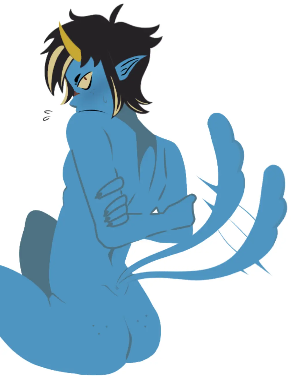 Image black_hair,tail,yellow_eyes,fortnite,fortnite:_battle_royale,blue_skin,remi_(fortnite),sulk_(fortnite)