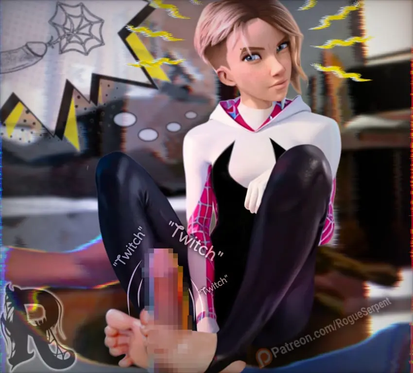 Image female,feet,blonde_hair,foot_fetish,accurate_art_style,3d,comic,comic_page,footjob,footjob_with_legwear,shoes_removed,feet_together,marvel,marvel_comics,foot_play,eyebrow_piercing,shaved_side,feet_on_penis,gwen_stacy,spider-gwen,gwen_stacy_(spider-verse),rogueserpent,spider-gwen_(spider-verse),into_the_spider_verse