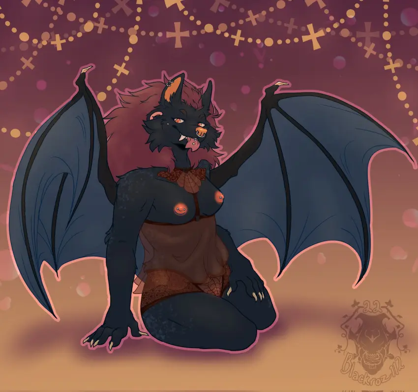 Image clothing,female,hi_res,nipples,tongue,lingerie,wings,anthro,piercing,fur,mammal,ear_piercing,blue_body,blue_fur,hyena,ring_piercing,nose_piercing,nose_ring,facial_piercing,tongue_piercing,blackroz112,ziggy_(disambiguation)