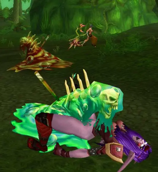 Image female,female_focus,sex,pleasure_face,spread_legs,elf,vaginal_penetration,vaginal_sex,night_elf,world_of_warcraft,elf_ears,elf_female,defeated,female_penetrated,slime,slime_monster,goo_creature,ungoro