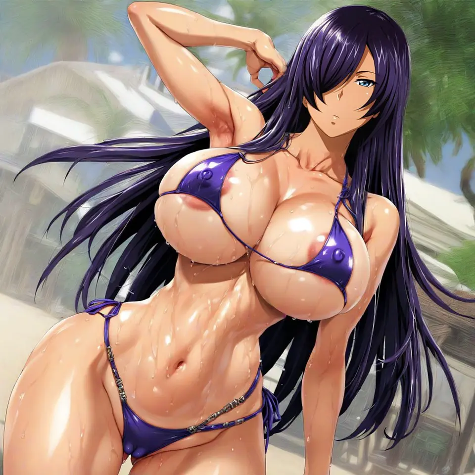 Image 1girls,big_breasts,breasts,female,female_only,hi_res,highres,long_hair,looking_at_viewer,solo,bikini,hair_over_one_eye,ai_generated,covered_nipples,solo_female,solo_focus,tagme,wet,outdoors,fit,fit_female,commentary_request,bikini_top,high_resolution,wet_body,outside,bikini_bottom,english_commentary,ikkitousen,kanu_unchou