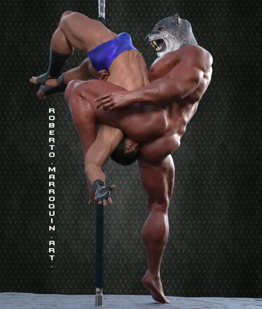 Image male,nude,male_only,yaoi,tagme,gay,3d,bulge,smothering,tekken,armor_king,marshall_law