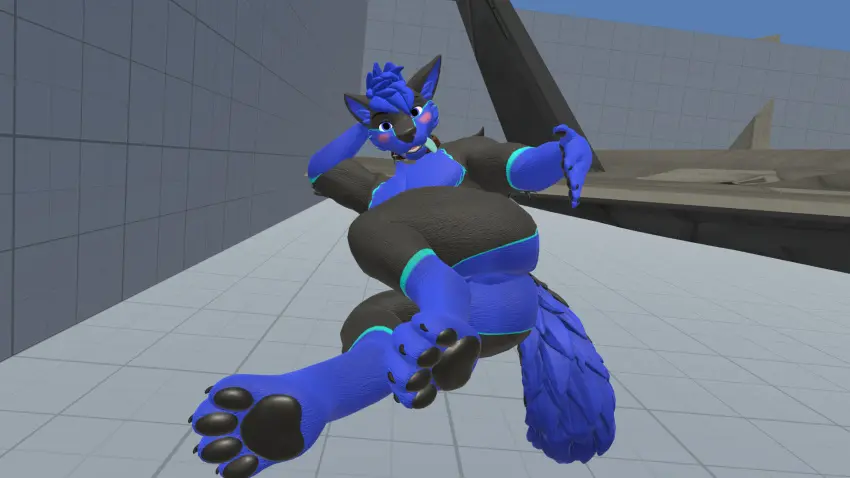 Image male,furry,on_side,gay,3d,presenting,wolf,3d_(artwork),pawpads