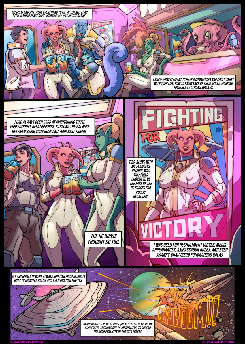 Image big_breasts,breasts,female,cleavage,sci-fi,purple_eyes,comic_page,english_text,red_skin,spacesuit,alien,alien_girl,webcomic,alien_humanoid,science_fiction,page_2,galaxy_of_scum,skyfantasystudios