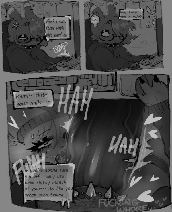 Image clothing,female,eeveelution,male,penis,pokemon,pokemon_(species),umbreon,big_penis,duo,accessory,jewelry,eyewear,glasses,hair,huge_cock,male/female,anthro,text,nintendo,monochrome,collar,genitals,dialogue,english_text,hyper_penis,taro_(evilpenislair),computer,breath,hoodie,electronics,topwear,profanity,heart_symbol,pubes,spikes,hyper,hyper_genitalia,panting,spiked_collar,cock_ring,generation_2_pokemon,cross,espeon,kittrumi,penis_accessory,penis_jewelry,running_makeup,kami_(kittrumi),under_the_table,computer_keyboard,spiked_cock_ring,taro_(sex_warlock),ear_markings,exasperated,idea_bulb