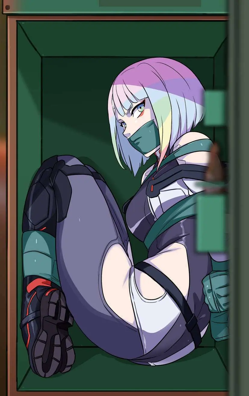 Image female,female_only,solo,female_focus,sole_female,tagme,restrained,cyberpunk_(series),bondage,angry,femsub,bound,frustrated,cyberpunk:_edgerunners,tape_gag,angry_sub,damsel_in_distress,lucyna_kushinada,defiant,defiant_sub,lostonezero