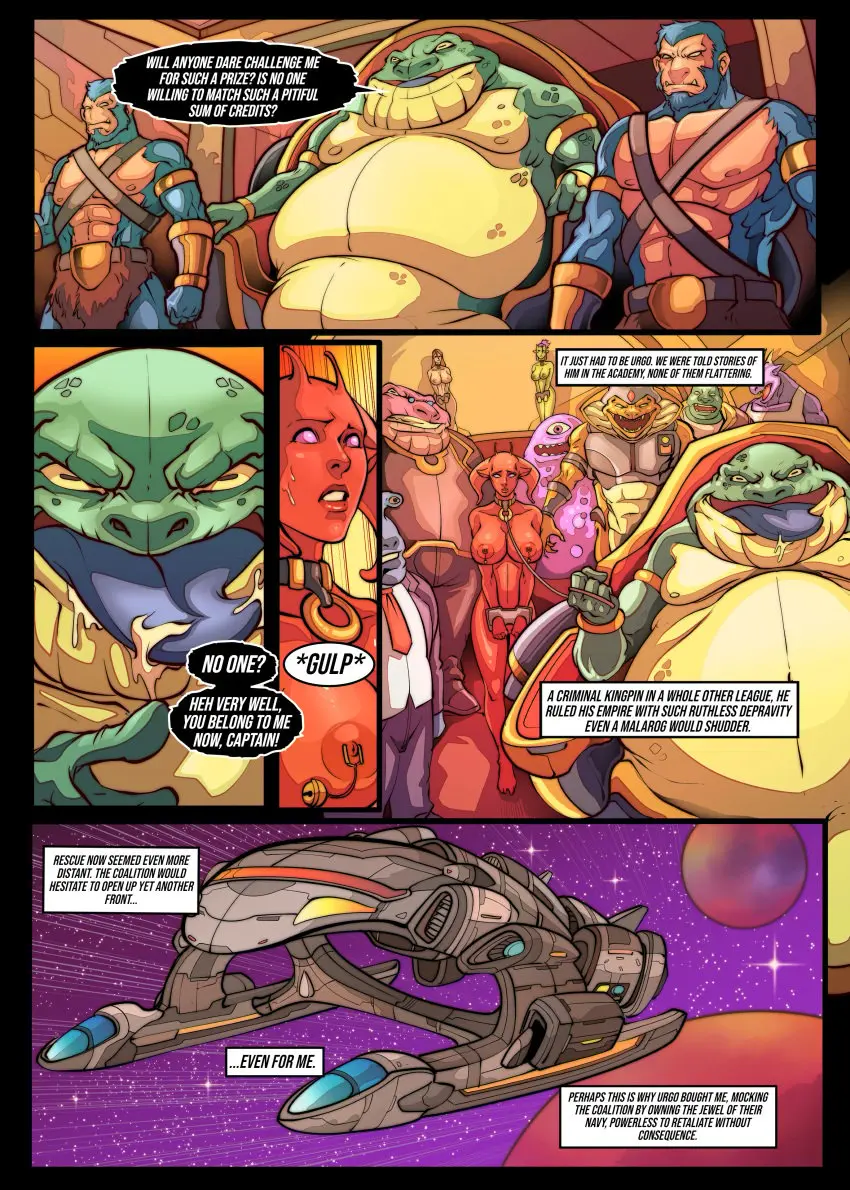 Image big_breasts,breasts,female,nude,nude_female,sci-fi,purple_eyes,completely_nude_female,comic,english_text,naked_female,red_skin,nipple_piercing,slave_collar,alien_girl,webcomic,alien_humanoid,ugly_bastard,leash_pull,slavegirl,audience,leash_and_collar,science_fiction,galaxy_of_scum,slave_auction,nialia_tikwi,skyfantasystudios