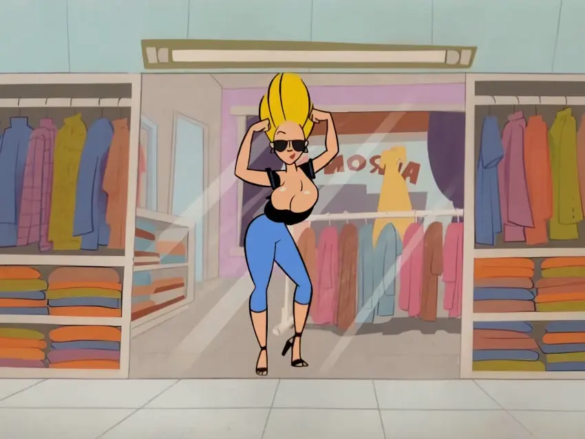 Image big_breasts,breasts,clothing,female,boobs,blonde_hair,high_heels,animated,lipstick,bouncing_breasts,blonde_female,sunglasses,rule_63,cartoon_network,gender_transformation,genderswap_(mtf),genderswap,jenny_bravo,johnny_bravo_(series),yetig,shaking_breasts